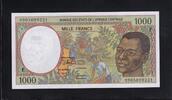Zentralafrika Staaten, 1000 Francs Buchstabe F, -