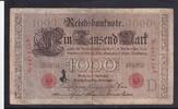 Kaiserreich, Deutsche Reichsbank, 1000 Mark Ro.45a,DEU-40a, Siegel rot, KN 6stellig, Serie: A, Udr.Bst. D, Vorkriegsausgabe, -