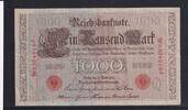 Deutsches Reich, Kaiserreich, 1000 Mark Ro.45c, Deu-40c, KN 7stellig, Serie: J, Udr. Bst. Q, Inflationsausgabe, -