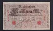 Deutsches Reich, Kaiserreich, 1000 Mark Ro.45c, Deu-40c, KN 7stellig, Serie: H, Udr. Bst. O, Inflationsausgabe, -