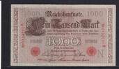 Deutsches Reich, Kaiserreich, 1000 Mark Ro.45c, Deu-40c, KN 7stellig, Serie: H, Udr. Bst. N, Inflationsausgabe, -