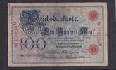 Deutsches Reich, Kaiserreich, 100 Mark Ro.20, DEU-16, Serie: D, Udr. Bst. G, -
