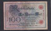 Deutsches Reich, Kaiserreich, 100 Mark Ro.20, DEU-16, Serie: C, Udr. Bst. N, -