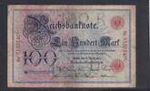 Deutsches Reich, Kaiserreich, 100 Mark Ro.20, DEU-16, Serie: C, Udr. Bst. R, -