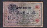 Deutsches Reich, Kaiserreich, 100 Mark Ro.20, DEU-16, Serie: C, Udr. Bst. T, -