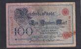 Deutsches Reich, Kaiserreich, 100 Mark Ro.20, DEU-16, Serie: B, Udr. Bst. T, -