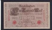 Deutsches Reich, Kaiserreich, 1000 Mark Ro.45c, Deu-40c, KN 7stellig rot, Serie: G, Udr. Bst. N, Inflationsausgabe, -