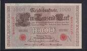 Deutsches Reich, Kaiserreich, 1000 Mark Ro.45c, Deu-40c, KN 7stellig rot, Serie: G, Udr. Bst. N, Inflationsausgabe, -
