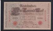 Deutsches Reich, Kaiserreich, 1000 Mark Ro.45c, Deu-40c, KN 7stellig rot, Serie: M, Udr. Bst. T, Inflationsausgabe, -