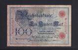 Kaiserreich, Reichsbanknote, 100 Mark Ro.20, DEU-16, Serie: A, Udr. Bst. G, -