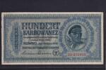 Drittes Reich, Ukraine, 100 Karbowanez Ro.597a, ZWK-53a, KN 6 stellig, Serie:32, -