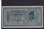 Drittes Reich, Ukraine, 100 Karbowanez Ro.597a, ZWK-53a, KN 6 stellig, Serie:32, -