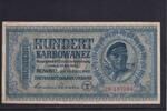 Drittes Reich, Ukraine, 100 Karbowanez Ro.597a, ZWK-53a, KN 6 stellig, Serie:28, -