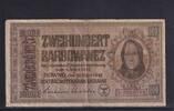 Drittes Reich, Ukraine, 200 Karbowanez Ro.598a, ZWK-54a, KN 6stellig, Serie:1, -
