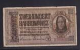 Drittes Reich, Ukraine, 200 Karbowanez Ro.598a, ZWK-54a, KN 6stellig, Serie:1, -