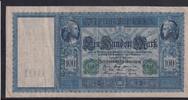 Weimarer Republik, Reichsbank, 100 Mark Ro.44a, DEU-68a, Siegel grün, Papier weiß, Serie: G, -