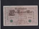 Weimarer Republik, Reichsbank, 1000 Mark Ro.46b, DEU-69b, Siegel grün, KN 7stellig, Serie: E, Udr. Bst. H, -