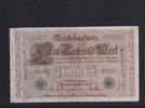 Weimarer Republik, Reichsbank, 1000 Mark Ro.46b, DEU-69b, Siegel grün, KN 7stellig, Serie: D, Udr. Bst. H, -