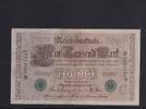 Kaiserreich, Reichsbanknote, 1000 Mark Ro.46b, DEU-69b, Siegel grün, KN 7stellig, Serie: B, Udr. Bst. C, -