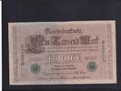 Kaiserreich, Reichsbanknote, 1000 Mark Ro.46a, DEU-69a, Siegel grün, KN 6stellig, Serie: C, Udr. Bst. E, -