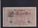 Kaiserreich, Reichsbanknote, 1000 Mark Ro.46a, DEU-69a, Siegel grün, KN 6stellig, Serie: D, Udr. Bst. G, -