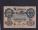 Kaiserreich, Reichsbanknote, 20 Mark Ro.47b, DEU-41b, KN 7 stellig Serie: J, Udr. Bst. D, -