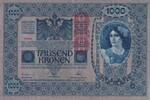 Österreich 1000 Kronen 1902 mit Aufdruck DEUTSCHÖSTERREICH, senkrecht, g... 41.75 元 含税 ＋  75.30 元 运费