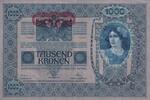 Österreich 1000 Kronen 1902 mit Aufdruck DEUTSCHÖSTERREICH, waagerecht m... 501.95 元 含税 ＋  75.30 元 运费