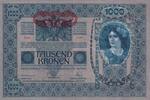 Österreich 1000 Kronen 1902 mit Aufdruck DEUTSCHÖSTERREICH, waagerecht m... 501.95 元 含税 ＋  75.30 元 运费