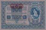 Österreich 1000 Kronen 1902 mit Aufdruck DEUTSCHÖSTERREICH, waagerecht m... 418.28 元 含税 ＋  75.30 元 运费