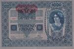 Österreich 1000 Kronen 1902 mit Aufdruck DEUTSCHÖSTERREICH, waagerecht m... 334.60 元 含税 ＋  75.30 元 运费