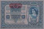 Österreich 1000 Kronen 1902 mit Aufdruck DEUTSCHÖSTERREICH, waagerecht m... 250.93 元 含税 ＋  75.30 元 运费