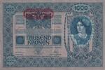 Österreich 1000 Kronen 1902 mit Aufdruck DEUTSCHÖSTERREICH, waagerecht m... 167.26 元 含税 ＋  75.30 元 运费