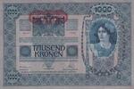 Österreich 1000 Kronen 1902 mit Aufdruck DEUTSCHÖSTERREICH, waagerecht m... 250.93 元 含税 ＋  75.30 元 运费