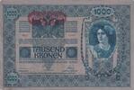 Österreich 1000 Kronen 1902 mit Aufdruck DEUTSCHÖSTERREICH, waagerecht m... 167.26 元 含税 ＋  75.30 元 运费