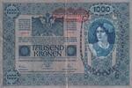 Österreich 1000 Kronen 1902 mit Aufdruck DEUTSCHÖSTERREICH, waagerecht ,... 33.39 元 含税 ＋  75.30 元 运费