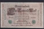 Kaiserreich, Reichskassenschein, 1000 Mark Ro.46b, Deu-69b, KN 7stellig, Serie: A, Udr. Bst. Z, KN grün, -