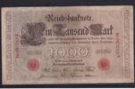 Kaiserreich, Reichsbanknote, 1000 Mark Ro.21, DEU-19, Serie: A, Udr. Bst. B, -