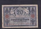 Kaiserreich, Reichsbanknote, 20 Mark Ro.53, DEU-42, Serie: C, Udr. Bst. D, -
