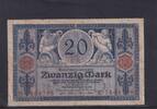 Kaiserreich, Reichsbanknote, 20 Mark Ro.53, DEU-42, Serie: E, Udr. Bst. H, -
