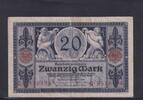 Kaiserreich, Reichsbanknote, 20 Mark Ro.53, DEU-42, Serie: G, Udr. Bst. O, -