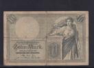 Kaiserreich, Reichsbanknote, 10 Mark Ro.27b, DEU-53b, KN 7 stellig, Serie: J, -