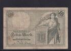 Kaiserreich, Reichsbanknote, 10 Mark Ro.27b, DEU-53b, KN 7 stellig, Serie: U, -