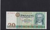 Deutschland, DDR, 20 Mark Ro.362a, DDR-24a, Erste Auflage, Typensatz, KN 6 stellig, Serie: OD, -
