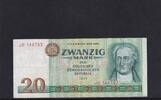 Deutschland, DDR, 20 Mark Ro.362a, DDR-24a, Erste Auflage, Typensatz, KN 6 stellig, Serie: JB, -