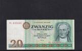 Deutschland, DDR, 20 Mark Ro.362a, DDR-24a, Erste Auflage, Typensatz, KN 6 stellig, Serie: RI, -