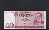 Deutschland, DDR, 50 Mark Ro.360a, DDR-22a, erste Auflage, Typensatz, Serie:AB, -