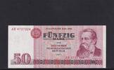 Deutschland, DDR, 50 Mark Ro.360a, DDR-22a, erste Auflage, Typensatz, Serie:AB, -