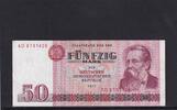 Deutschland, DDR, 50 Mark Ro.360a, DDR-22a, erste Auflage, Typensatz, Serie: AD, -