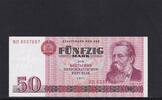 Deutschland, DDR, 50 Mark Ro.360a, DDR-22a, erste Auflage, Typensatz, Serie: BD, -